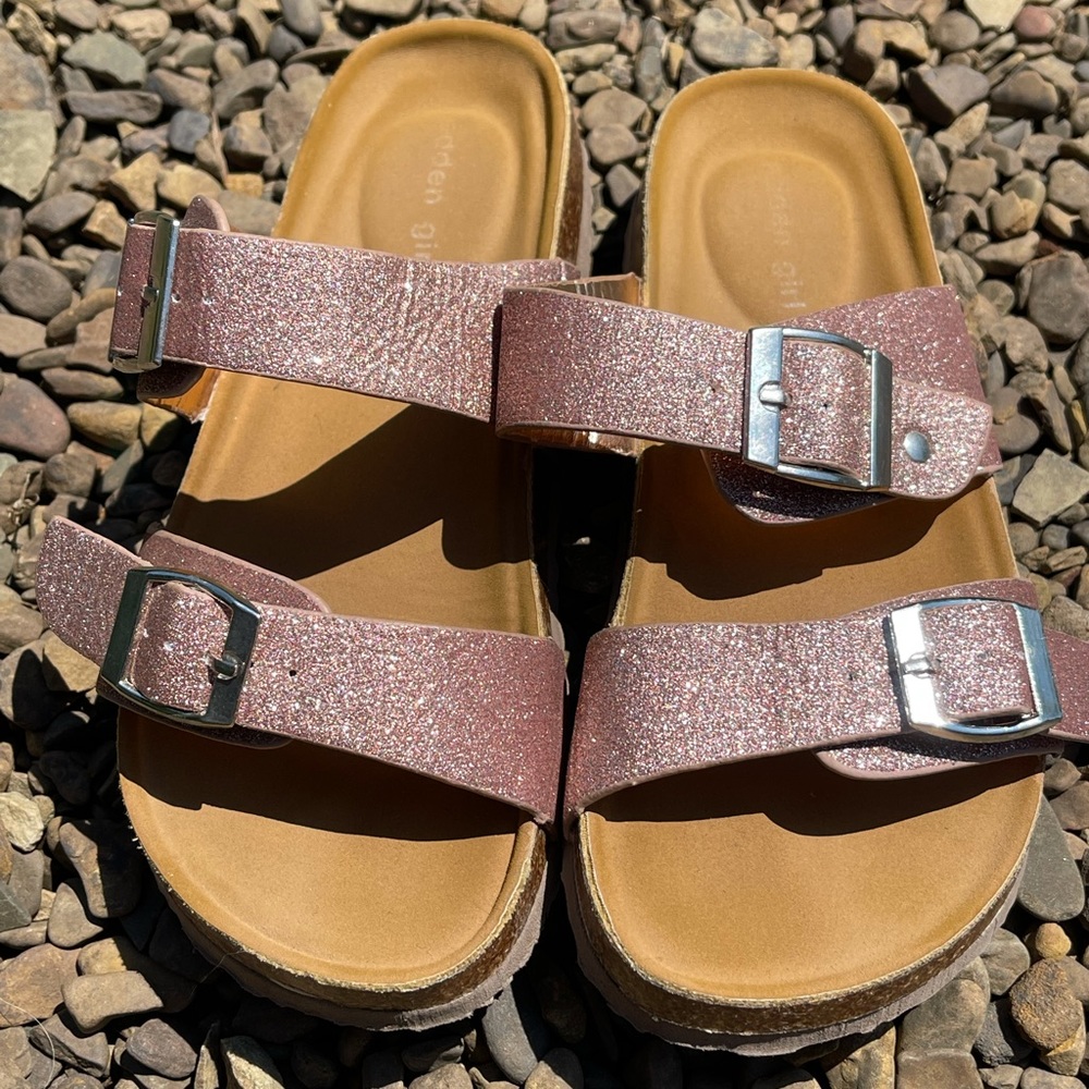 Madden Girl Rose Gold Sandals SlipOn Size 13.5